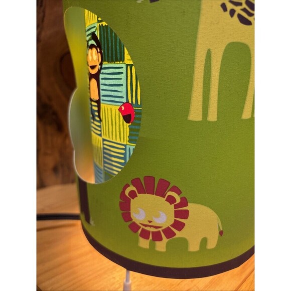 Circo "Wild Safari Collection" Table Lamp Dual Layer Shade Monkeys Elephant - Picture 4 of 11